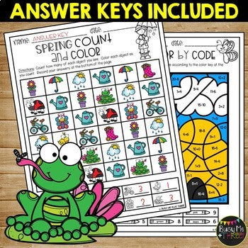 SPRING Activities Packet NO PREP Fun Math and Literacy