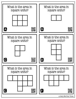 AREA Worksheets and Task Cards Square Units