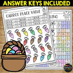 Easter Activities Packet NO PREP Fun Math and Literacy Color by Number & Puzzles