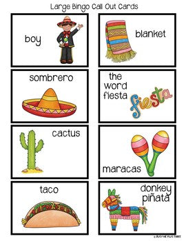 CINCO DE MAYO BINGO Game Activity {25 Different Bingo Cards}