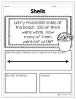 Word Problems Using a Number Line (Triple Digit Numbers)