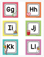 Alphabet Posters and Word Wall Labels, Rainbow Chevron