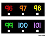 Classroom Decor Number Line & Number Path Rainbow and Black {-100 to 300}