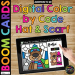 Boom Cards™ Groundhog Day DIGITAL Color by Code BUNDLE 6 Decks Add & Subtract