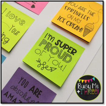 Positive Sticky Notes for Students