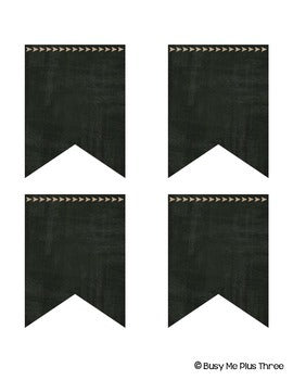 Editable Banners 48 Different Burlap and Chalkboard Pendants {Version 2}