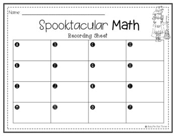 Halloween Math Game, Addition and Subtraction Scoot, NO Regrouping {QR Codes}