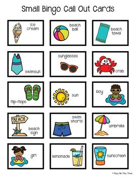 SUMMER Bingo Activity DIY {DO IT YOURSELF} End of the Year Cut and Paste