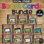 1st Grade Math, Science, Social Studies Boom Cards™ BUNDLE for Distance Learning