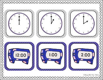 Telling Time to the Hour and Half Hour, First & Second Grade