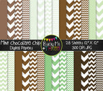 Ice Cream Chevron Bundle Digital Papers {Commercial Use Digital Graphics}