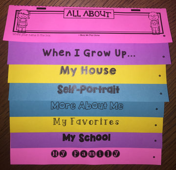 All About Me FLIP BOOK, Back to School, Beginning of the Year Activity {NO CUT}