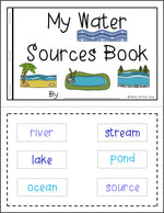 All About WATER SOURCES | Book, Game, Posters & Worksheets Rivers, Lakes, Oceans