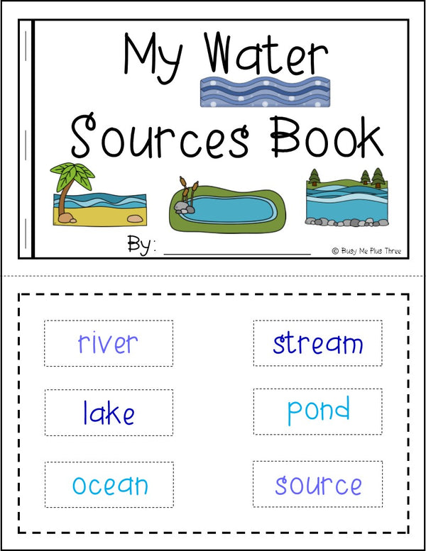 All About WATER SOURCES | Book, Game, Posters & Worksheets Rivers, Lakes, Oceans