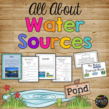 All About WATER SOURCES | Book, Game, Posters & Worksheets Rivers, Lakes, Oceans