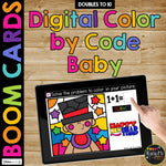 New Years 2021 Boom Cards™ DIGITAL Color by Code BUNDLE, 8 Decks Add & Subtract
