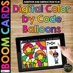 Birthday Boom Cards™ Color by Code BUNDLE, 8 Decks Add & Subtract