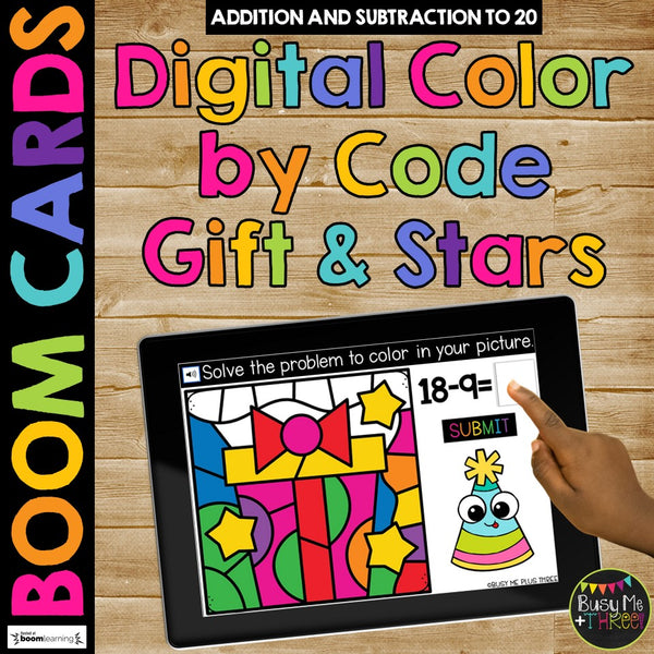 Birthday Boom Cards™ Color by Code BUNDLE, 8 Decks Add & Subtract