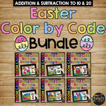 Easter Boom Cards™ BUNDLE Color by Code Set for Fact Fluency, 6 Decks