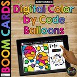 New Years 2021 Boom Cards™ DIGITAL Color by Code BUNDLE, 8 Decks Add & Subtract