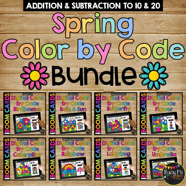 ALL Holidays and Seasons Color by Code BUNDLE Boom Cards™