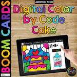 Boom Cards™ Valentine's Day DIGITAL Color by Code BUNDLE, 8 Decks Add & Subtract