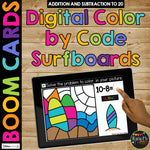End of the Year Boom Cards™ BUNDLE Color by Code Set For Summer, 6 Decks