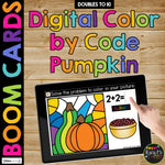 THANKSGIVING Boom Cards™ DIGITAL Color by Code BUNDLE, 8 Decks Add & Subtract