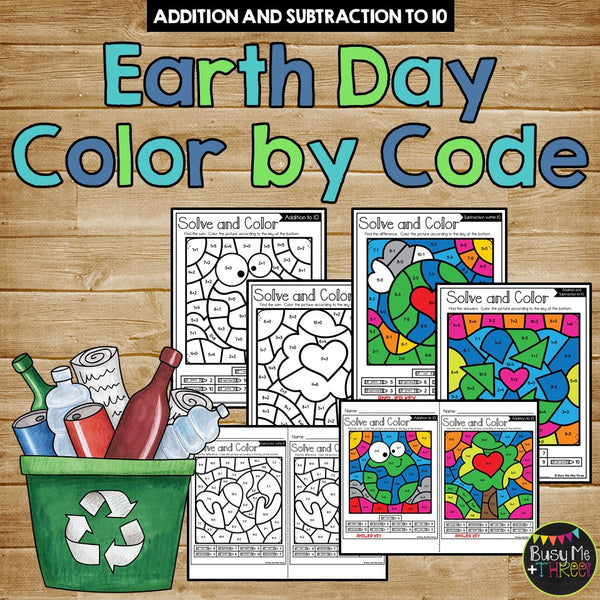 Earth Day Activities BUNDLE with Bingo, Sort, Color by Number, and Writing Pages