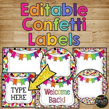 Confetti Classroom Decor Rainbow Dot GROWING BUNDLE, Posters & Labels