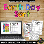 Earth Day Activities BUNDLE with Bingo, Sort, Color by Number, and Writing Pages