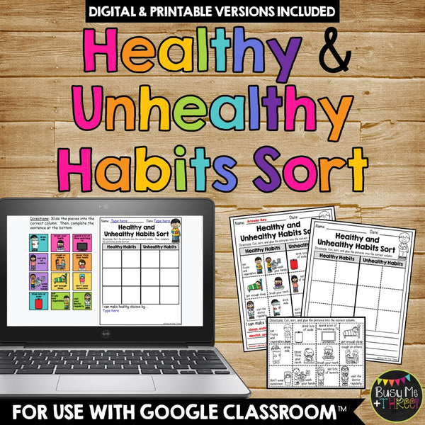 Healthy Habits BUNDLE Stations, Sort, and Activities