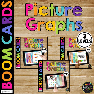 Graphing Boom Cards™ with Audio for Kindergarten 1st and 2nd Grade Picture Graph