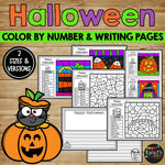 Halloween Activities BUNDLE No Prep Printables, Writing, Glyph, Bingo, Math