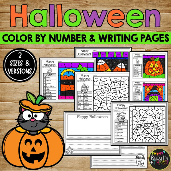 Halloween Activities BUNDLE No Prep Printables, Writing, Glyph, Bingo, Math