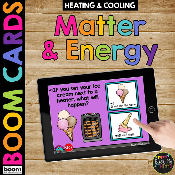 Matter and Energy Science Boom Cards™ for Kindergarten Heating and Cooling