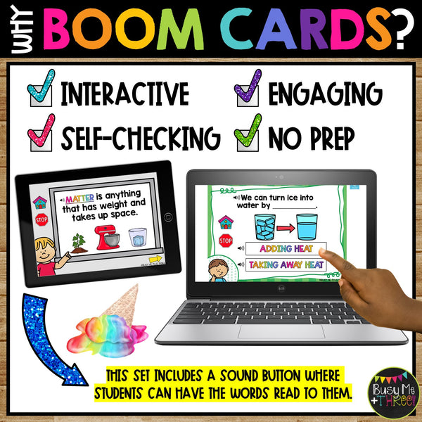 Matter and Energy Science Boom Cards™ for Kindergarten Heating and Cooling