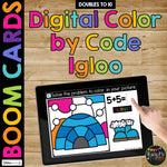 WINTER Boom Cards™ DIGITAL Color by Code BUNDLE, 8 Decks Add & Subtract