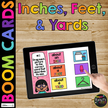 Estimating Measurement INCHES FEET & YARDS BOOM CARDS™ Digital Learning