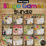 Bingo Games for the Whole Year, Summer, Back to School, Christmas & More