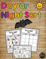 Day or Night Sort Print & DIGITAL Option for Distance Learning Google Classroom™