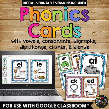 PHONICS Posters and Cards PHONOGRAMS Blends Digraphs Printable and Digital