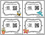 Addition with Regrouping Game {Self Check with QR Codes} Spring