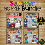 Summer NO PREP Worksheets BUNDLE Math, Reading 1st & 2nd Grade