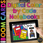 Digital Color by Code Boom Cards™ for Back to School Fact Fluency Practice