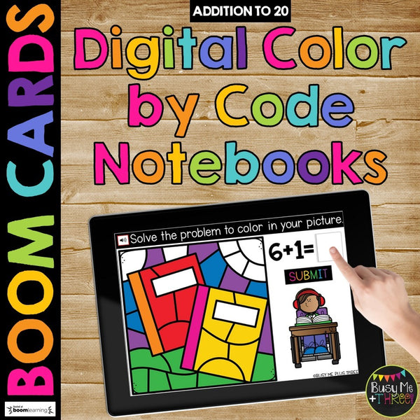 Digital Color by Code Boom Cards™ for Back to School Fact Fluency Practice