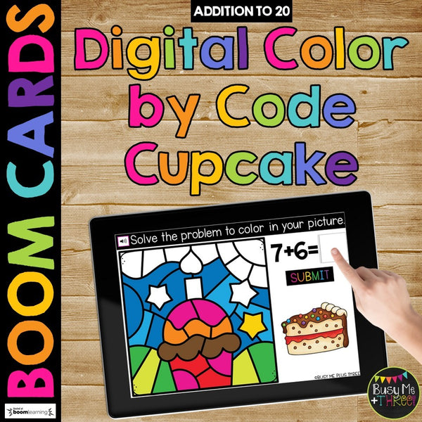 Digital Color by Code Boom Cards™ for Student Birthday Fact Fluency Practice