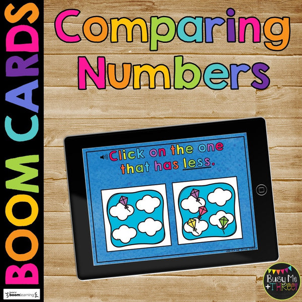 Kindergarten Math Boom Cards™ Comparing Numbers to 20 More Less Equal To