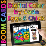 Easter Boom Cards™ BUNDLE Color by Code Set for Fact Fluency, 6 Decks