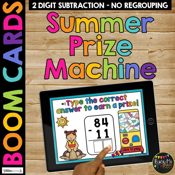 Second Grade Math Boom Cards™ Two Digit Subtraction Algorithms No Regrouping